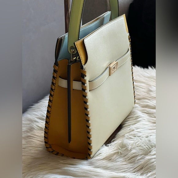 💰SOLD - 146390 - Tory Burch Small Lee Radziwill Whipstitch Double Bag - Picture 4 of 16